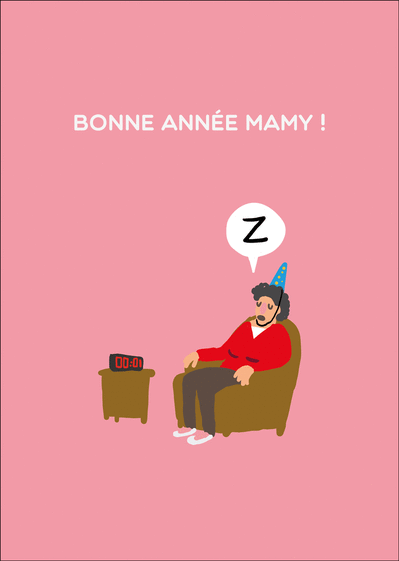 carte bonne annee trash